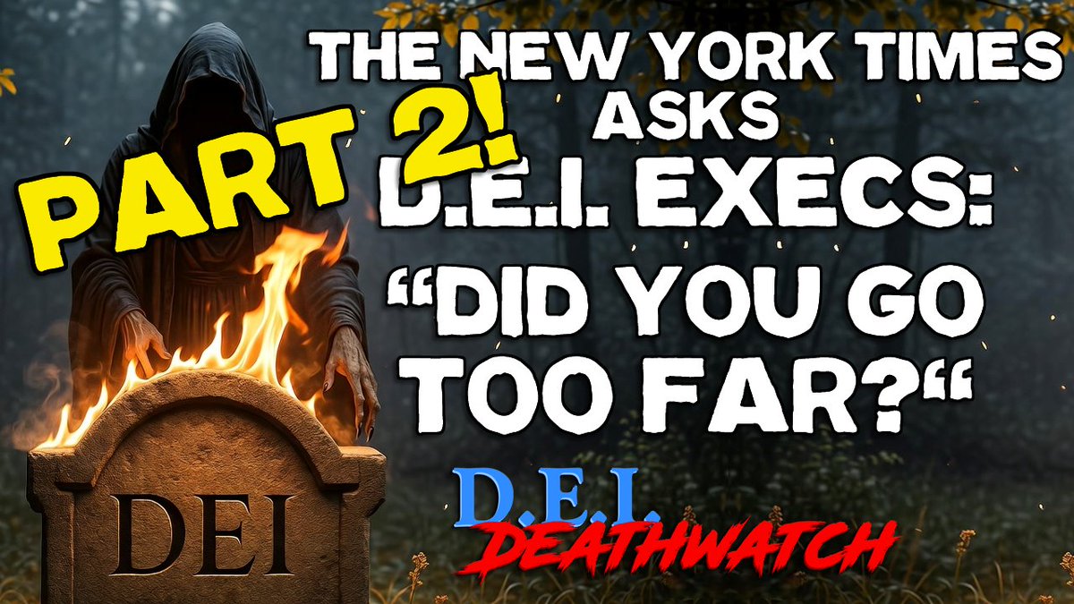 Scribe_Light's tweet image. #DEIDeathwatch! 12:30pm P/3:30pm E! The @nytimes Executive Roundtable, Part 2! The conclusion of former #DEI officers debating the efficacy and morality of their decades-long careers! Let the hilarity continue! Like &amp;amp; Share!! youtube.com/watch?v=p5KbwE…