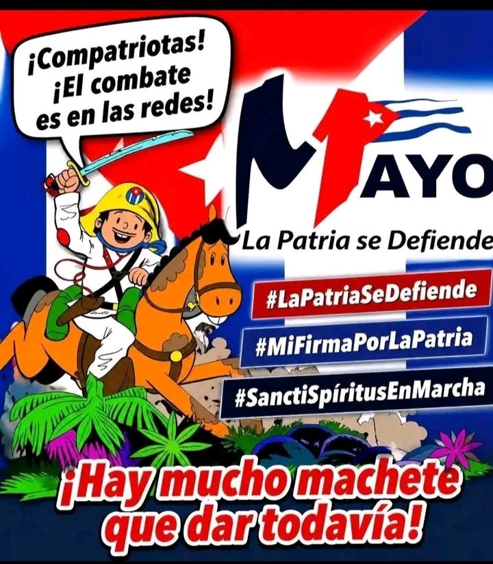 Todos los cubanos a la plaza el #1roMayo bien temprano, porque
 #LaPatriaSeDefiende