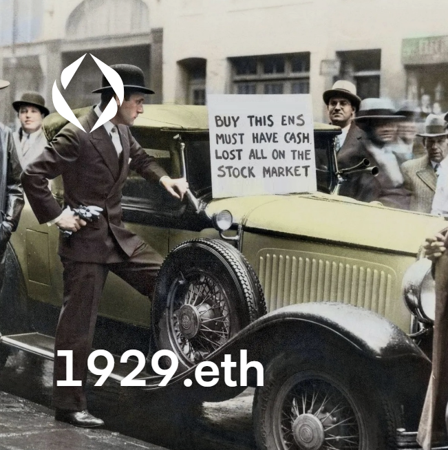 tipobixo's tweet image. If you’re investing in Web3 and don’t yet own at least one Ethereum Name Service, you can be sure you’re contradicting yourself.

1929.eth - A legendary year for the global economy

#ENS #Web3‌‌