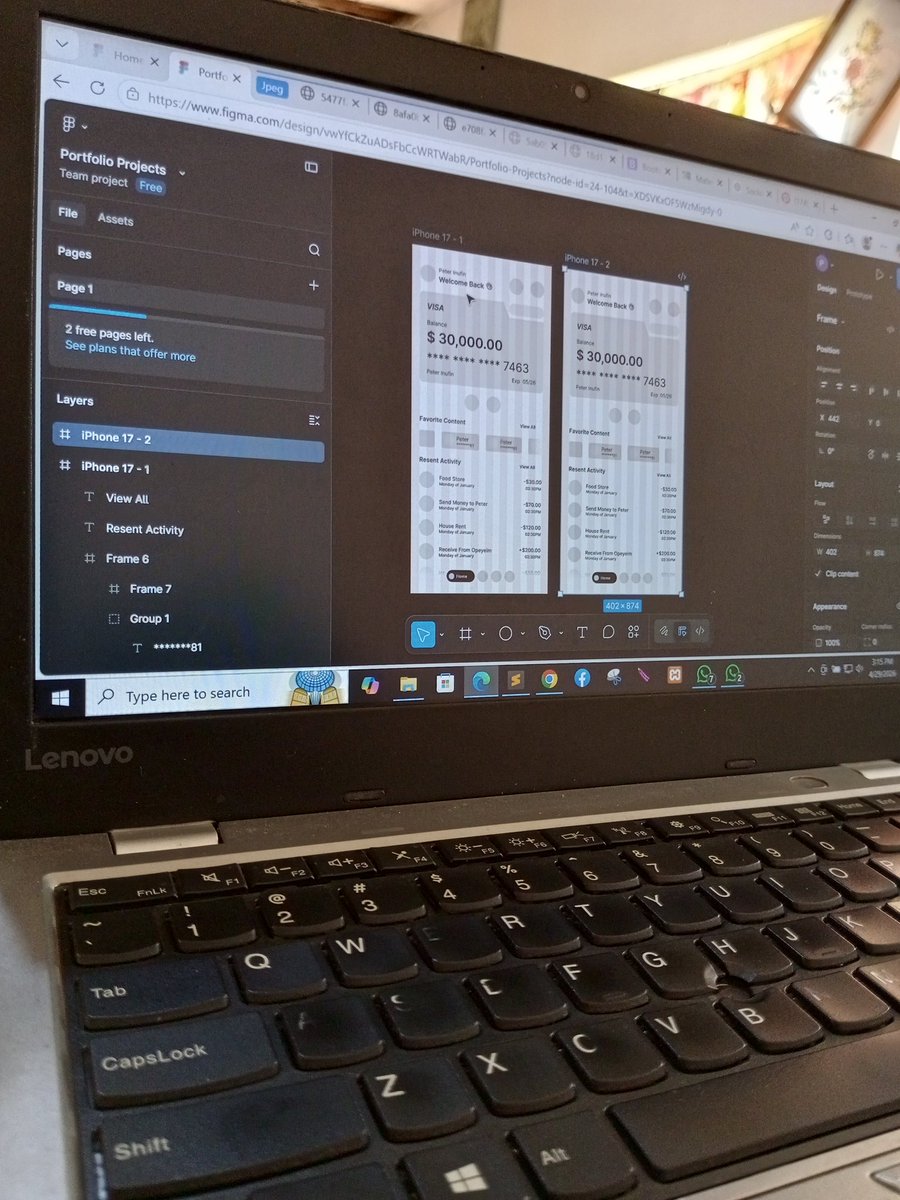 PeterInufin_DEV's tweet image. Full design coming soon 🚀
Showing up, even when you don’t feel like it — that’s the real work.

Started a new fintech project. Just finished the home screen.

What are you working on?

My name is Peter Inufin, I design and build digital products. DM NOW

#ui #uxdesign #fintech