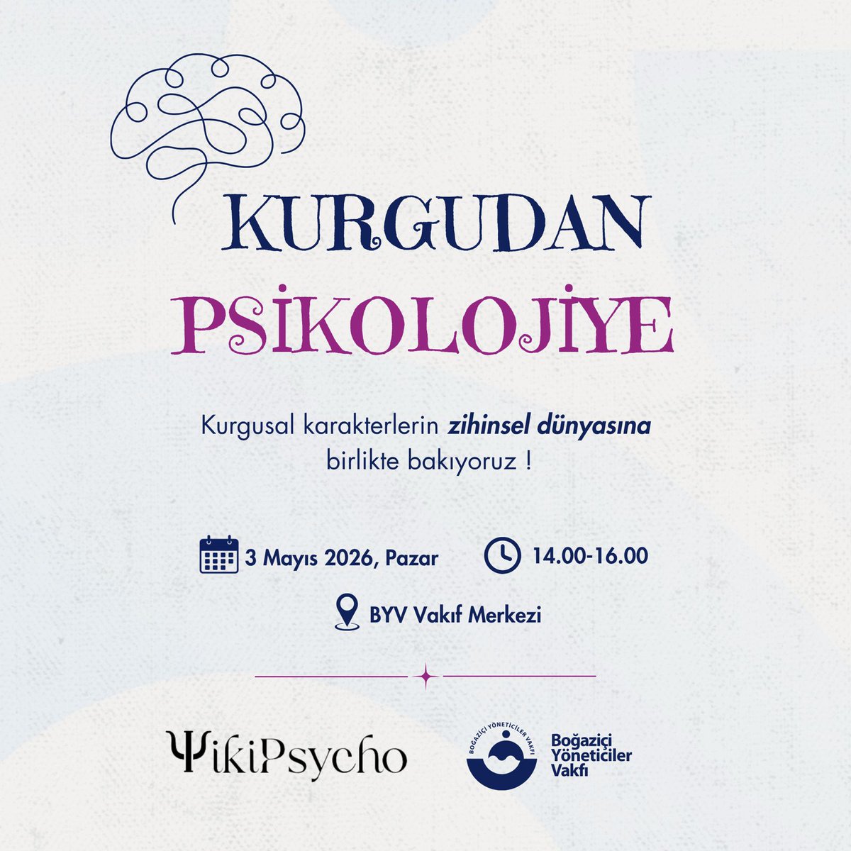 BYV_'s tweet photo. 🎬 Kurgudan Psikolojiye: Karakterlerin Zihinsel Dünyasına Davetlisiniz!

“Bir karakterin geçmişi, ilişkileri ve bilinçdışındaki savunma mekanizmaları davranışlarını nasıl şekillendiriyor?“

📌 Katılım kontenjanla sınırlıdır.  

🔗 Kayıt Ol: https://t.co/BZxmUe0NIh https://t.co/rqr2kKMDQu
