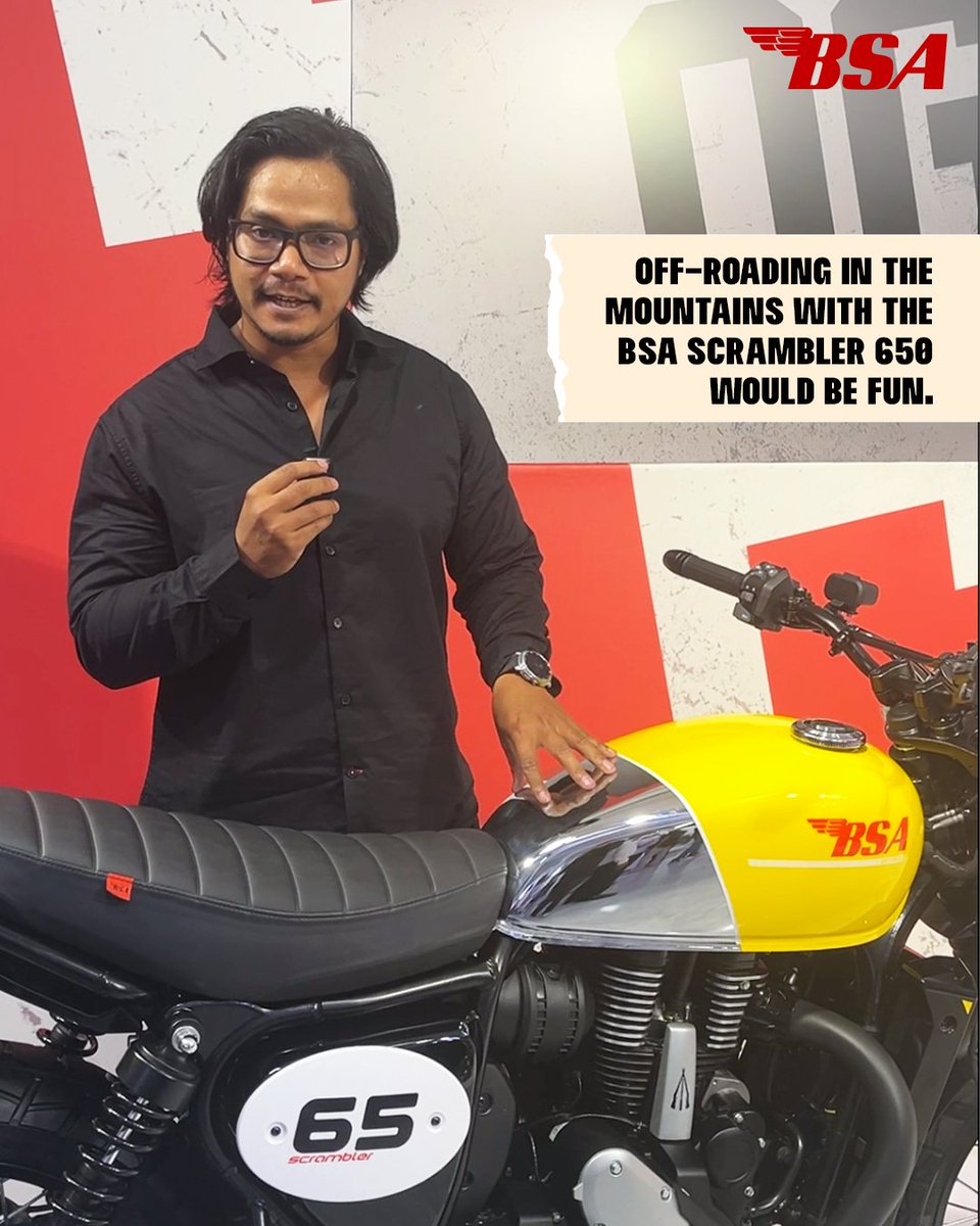 bsamotorcyclein's tweet photo. When everyone applauded, when the eyes were glued to the OGs, when the cameras clicked, and the room went berserk… Did you notice obedience quietly slipping out the front door?
That’s the BSA Scrambler 650.
Diss Obedience.
#BSAScrambler650 #BSAisBack #TheOriginalScrambler #OGScrambler