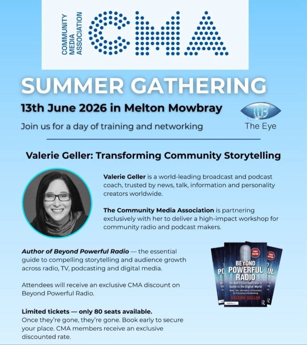 vgeller's tweet image. Become a more powerful communicator! #podcast  #broadcast Looking forward to working with @community_media #radio  #communityradio in England this June.