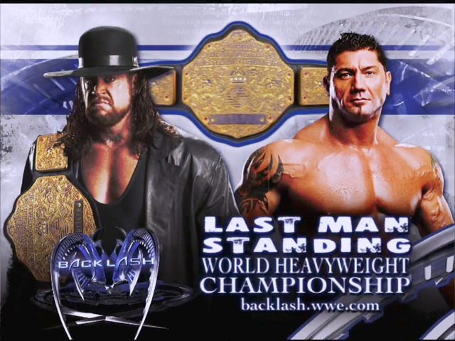 wrestle_hist's tweet image. 4/29/2007    

The Undertaker vs. Batista in Last Man Standing Match for the World Heavyweight Championship ended in a draw at Backlash from the Phillips Arena in Atlanta, Georgia.  

#WWE #Backlash #Undertaker #Batista #LastManStandingMatch #WorldHeavyweightChampionship