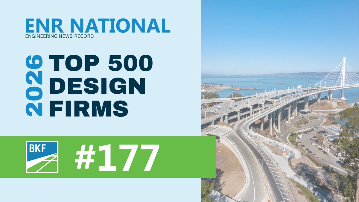 BKF_Engineers's tweet image. BKF has been ranked #177 on the ENR National 2026 Top 500 Design Firms list. 🌟

Read more: na2.hubs.ly/H05bpWm0

#BKF #ENRNational #EngineeringExcellence