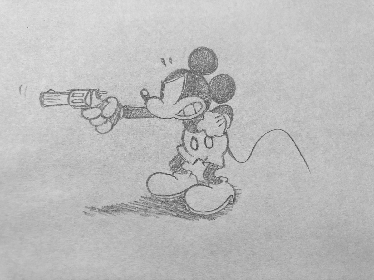 U_doon054's tweet photo. 銃持ちミッキー https://t.co/g6vic4pj0s