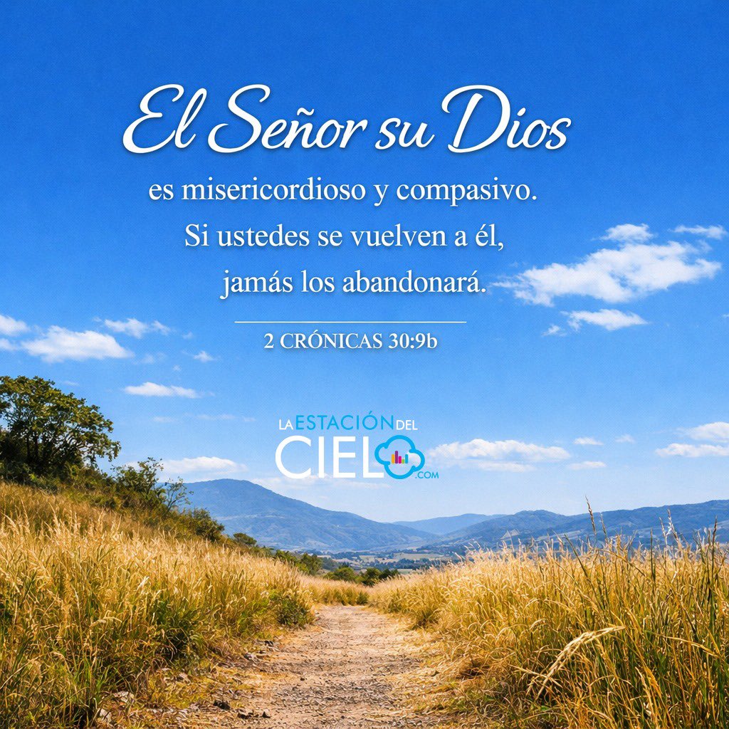 LaEstacionC's tweet image. 🌻 “Nunca abandona a los suyos”

📻 Sintoniza La Estación del Cielo, música y mensajes de reflexión.
🎙️ Miercoles 
🎙️Linea Amiga: Justicia
🕙 06:00 PM
🌐 Conéctate: laestaciondelcielo.com

#Misericordia #Compasión #Esperanza #2Crónicas309 #FeViva #LaEstacionDelCielo #DiosFiel