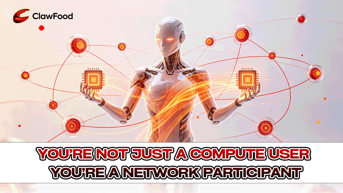 ClawFood's tweet photo. In the past, the way most people accessed compute was simple:
buy it when needed, and stop when it is used up.

ClawFood wants to build a different relationship. 🦞
Users should not only be consumers,
but participants in the compute network itself. ⚙️

From tasks and rewards
to feeding and growth,
this is not just a process.
It is also a new way to think about resource distribution in the AI era. ⚡️

#ClawFood #Compute #AIAgent #TokenEconomy #AIInfrastructure #Web3