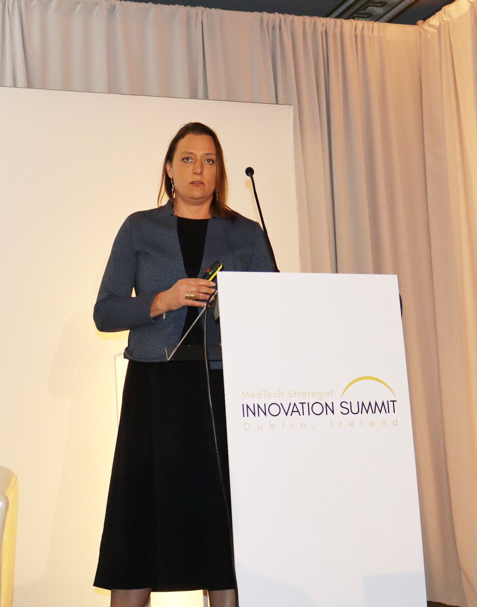 MedTechStrat's tweet image. Now presenting at #InnovationDublin: @o2matic with CEO Marie-Louise Little. Automated oxygen therapy using real-time SpO₂ monitoring improves outcomes, reduces workload, and supports hospital and home care. #medtech