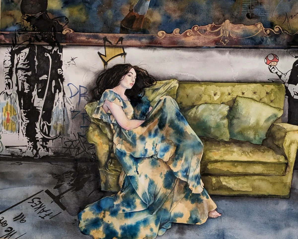 Pickaxe84199830's tweet image. #painter #painting 
Cris James - Denver, USA
Untitled
Watercolour and oil on paper