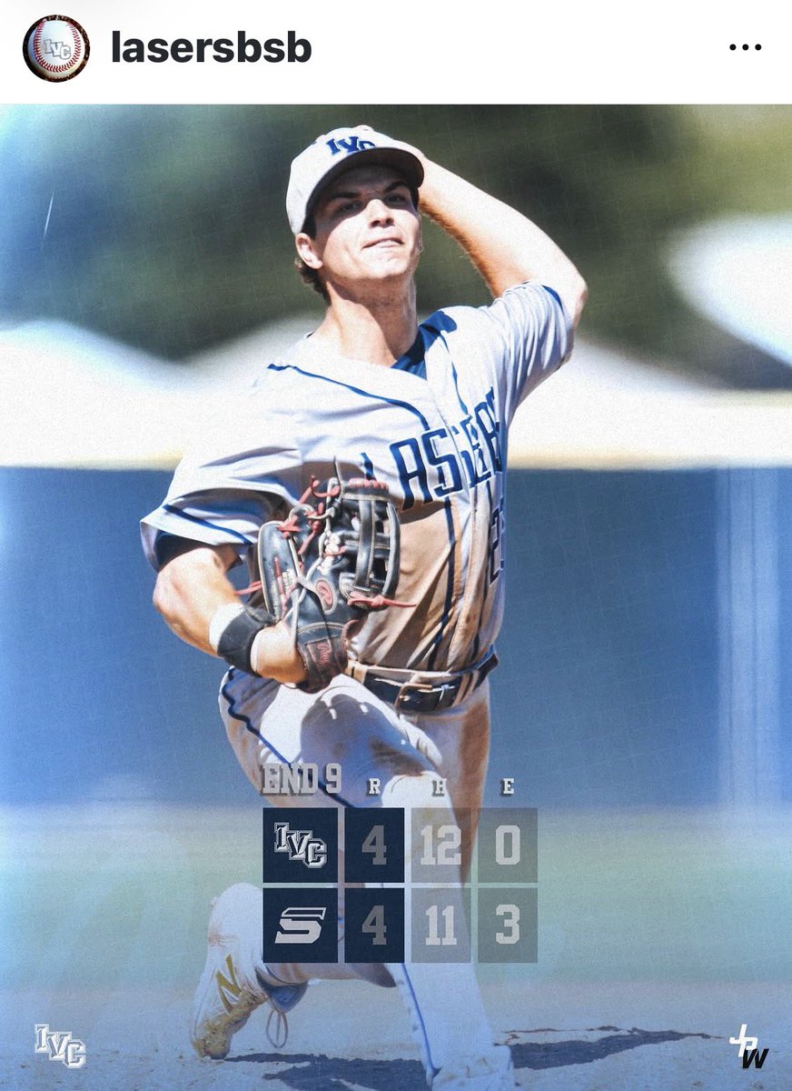 BradenTucci's tweet photo. Last junior college game for Samuel James Tucci #22.  
4-5 with a walk and scored a run
Pitched 5 scoreless innings with 5 strikeouts.@SamTucci22 
Uncommitted. https://t.co/L0lRCiSh4W