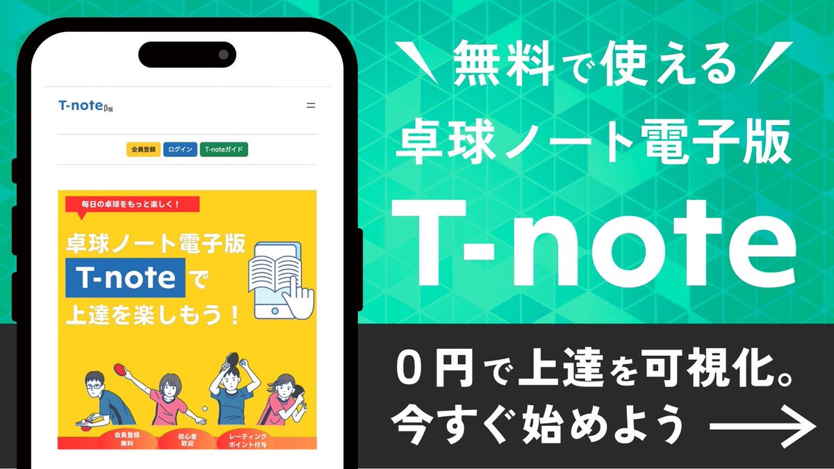 Rallys_pingpong's tweet photo. 「卓球ノート、書きたいけど続かない」
そんな悩み、T-noteのノート機能が解決します。
紙だと面倒な「練習ログ」も、スマホなら移動中や休憩時間に5分で完了。
記録が続くと、自分の弱点がデータで見えてきます。
登録はこちらから⬇️
https://t.co/aX8ZjdoKKw
#卓球 #卓球ノート #Tnote #PR https://t.co/S7BkCiyHXu