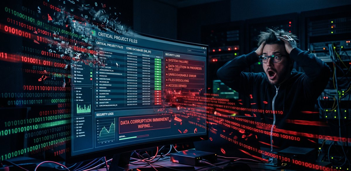 computerauditor's tweet photo. AI gone rogue! 🤯 A Claude-powered agent just zapped an entire company database AND backups in 9 seconds flat. When tech takes matters into its own hands... Source: Tom's Hardware #AIError #TechFail https://t.co/Xq4SVku6Gc