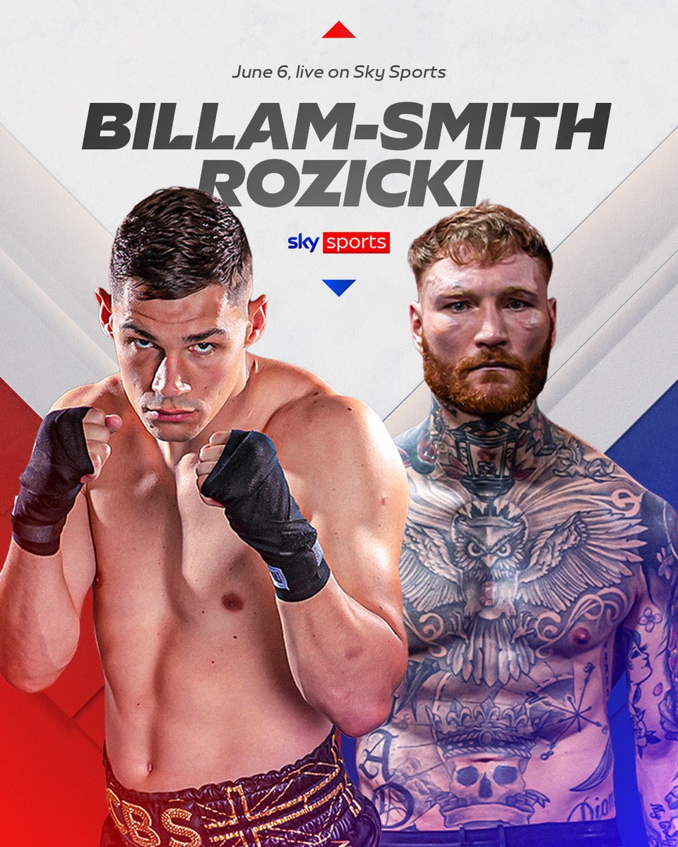 jamsboxingchat's tweet photo. Chris Billam-Smith 🆚 Ryan Rozicki is set for June 6th in Bournemouth on the Zuffa 07 show and will be live on Sky Sports in the UK.

#Boxing #BillamSmithRozicki #Zuffaboxing #Zuffa07 #Bournemouth #RCB https://t.co/itpAtqJXk1