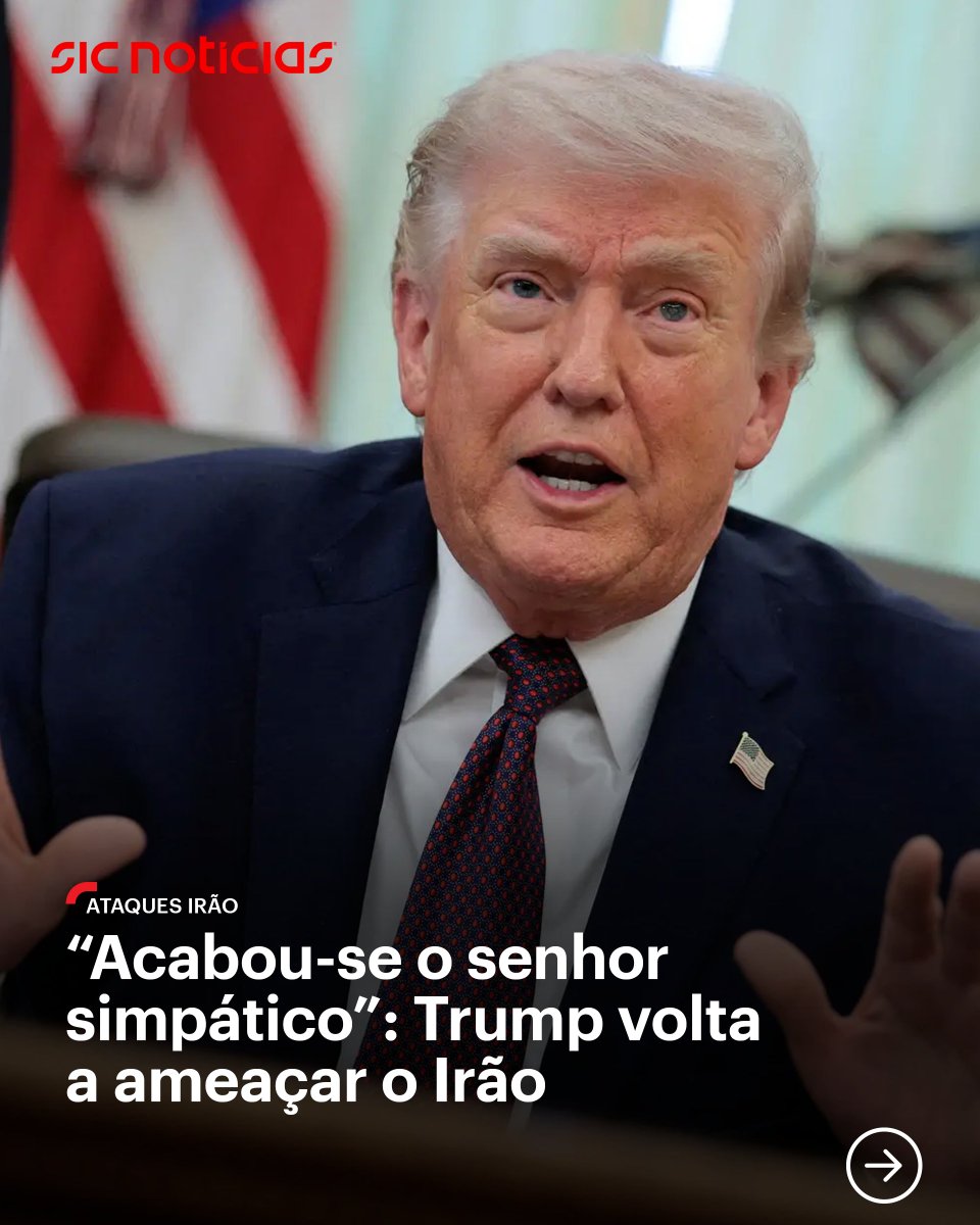 SICNoticias's tweet image. Donald Trump voltou a ameaçar o Irão. Na Rede Social Truth, o Presidente dos Estados Unidos garante que Teerão não entra nos eixos.

Saiba mais aqui: bit.ly/423q032

#socialmedia #trump #donaldtrump #irao #ia #ai #usa #eua #news #sicnoticias