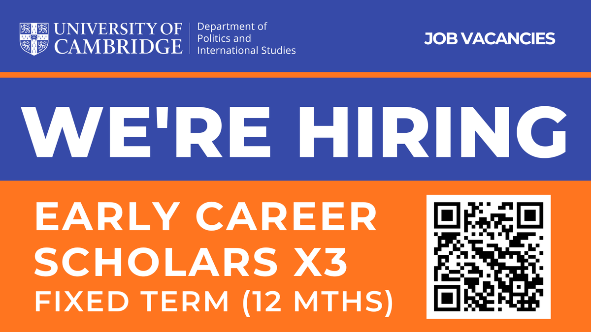 Dept_of_POLIS's tweet photo. We are accepting applications for 3 Early Career Scholars. The programme is open to applicants with proven academic interest in either:

1. Middle East politics
2. Comparative politics
3. International relations

Closing date: 14 May 2026

More details: https://t.co/w85MuXtatm https://t.co/05X5LIknY2