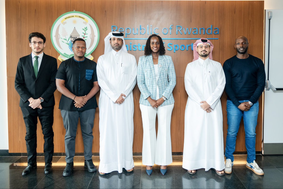 rigogaruth's tweet image. Attention 🥂

Today, Minister @nmukazayire welcomed HE. Mansour Ali Fal v Al-Shahwani Al-Hajri, Ambassador of the State of Qatar, for a courtesy visit.

Siporo yo mu #Rwanda ndayibona mu kirere 

Amaso yacu Reka tuyahange iminsi