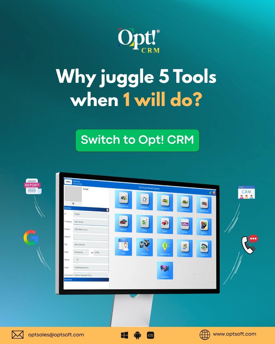 OptsoftInc's tweet photo. Simplify Your Workflow – Switch to Opt! CRM Today

https://t.co/IAsxdly1Jp

#SwitchToCRM #CRMSoftware #CRMTools #BusinessAutomation #SalesAutomation #DigitalTransformation #AllInOneCRM #SmartCRM #WorkflowAutomation #CustomerManagement #LeadManagement #SalesGrowth #Business https://t.co/PR0Em42TFt