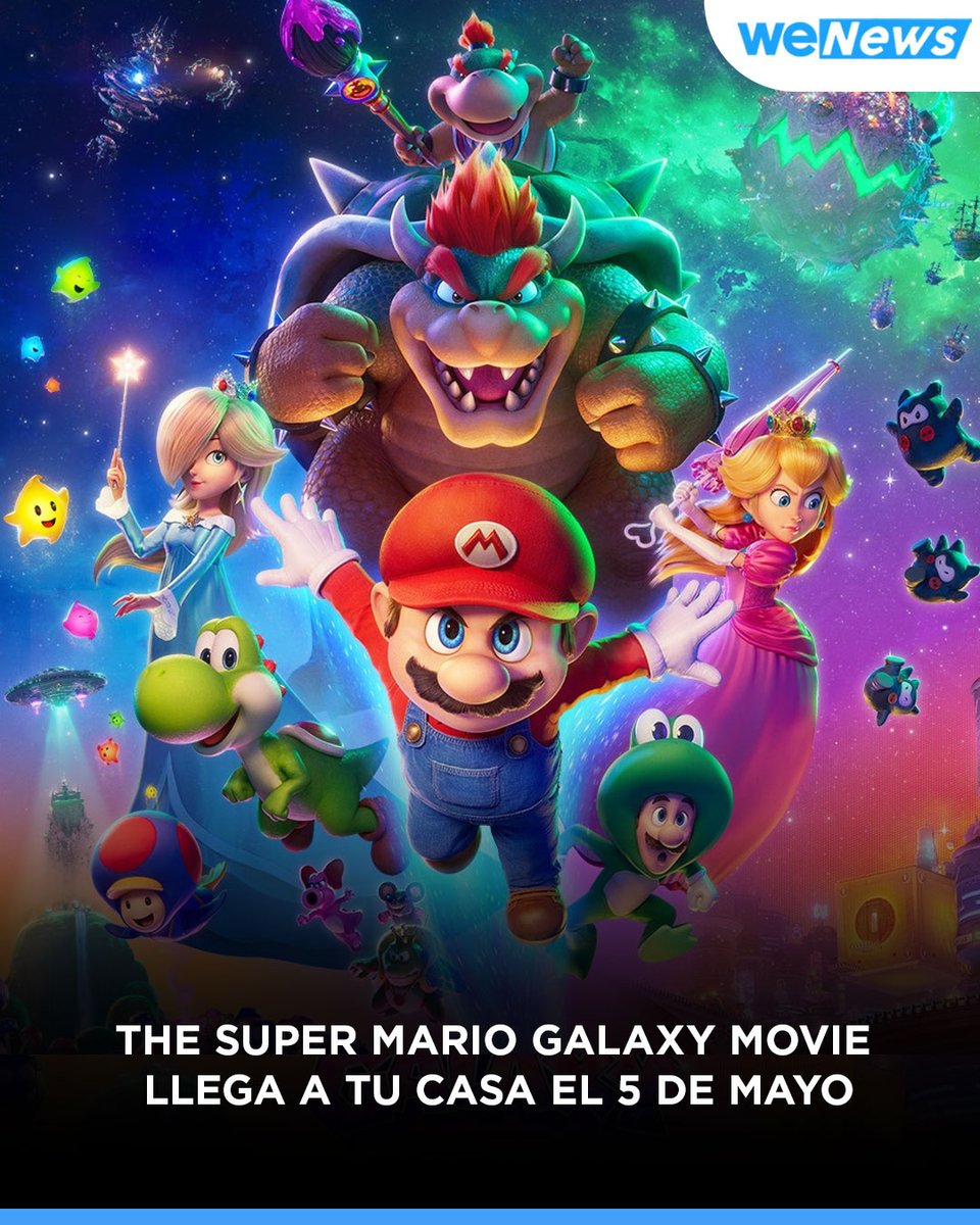weplaystore_cl's tweet image. El 5 de mayo #TheSuperMarioBrosGalaxyMovie se lanza en formato digital para compra o renta, no en streaming por suscripción. Estará disponible en plataformas como #AppleTV, #AmazonPrimeVideo, #GooglePlay y #YouTubeMovies 🍄🏰 Revisa productos relacionados en web y tiendas fisicas