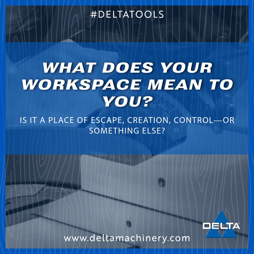 DeltaMachinery's tweet photo. It's another Wednesday #thedeltacrew which means it's time for another #woodworking #QuestionOfTheWeek What does your workspace mean to you? Is it a place of escape, creation, control - or something else? Show off your workshops in the comments! #delta #deltatools #deltamachinery https://t.co/iKSftmhUeN