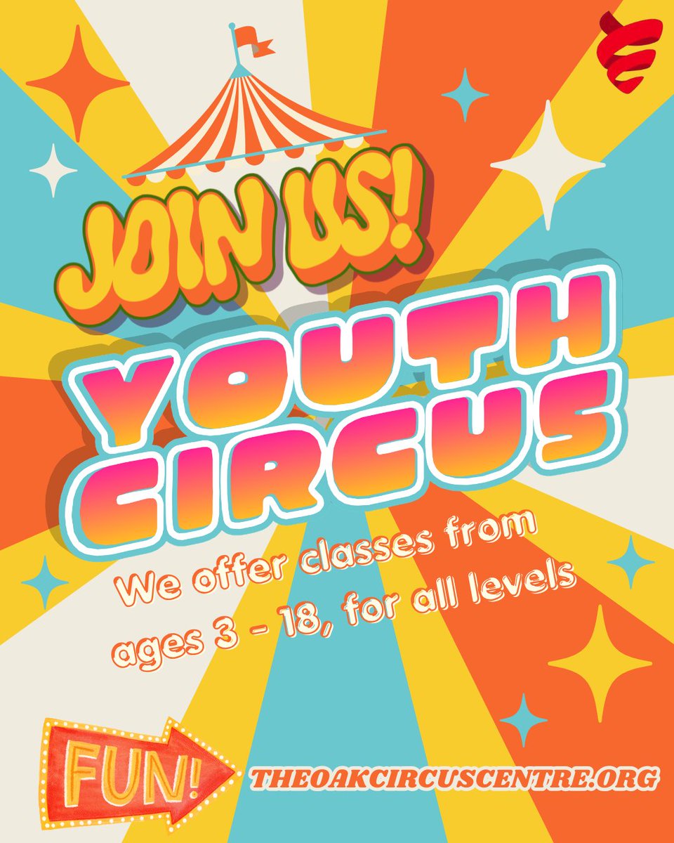 TheOakCircus's tweet photo. 🎪Can’t make the weekend sessions? Or looking for something extra during the week? Either way, we’ve got you covered, our youth circus runs both at weekends and midweek

Head over to our website for more info:
🔗 https://t.co/DHds7Vdjon

#YouthCircus #Norwich #NorfolkEvents https://t.co/TNXKfRchMv