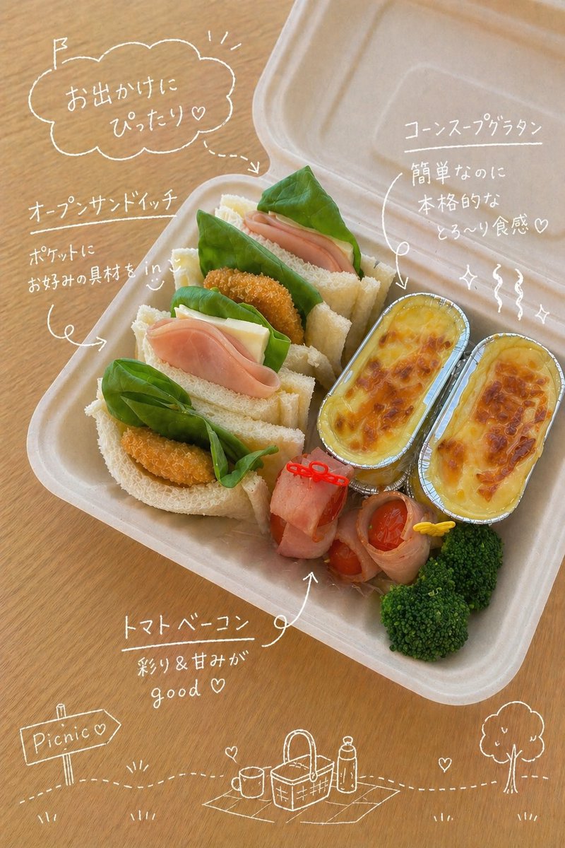 SushiToJun's tweet photo. はるめしさんと、可愛いお弁当作りました〜！
とっても優しく教えてくださって、私でも簡単にできました🥹🩷
GWのお出かけにもおすすめですー！
今回のレシピは番組HPに載ってます🌟
https://t.co/tX1jSklcvg https://t.co/l7g5ewZsI2