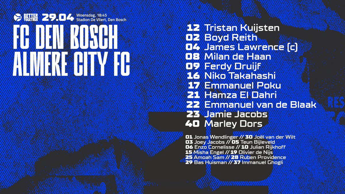 AlmereCityFC's tweet image. Onze 𝟏𝟏.

#DBOALM