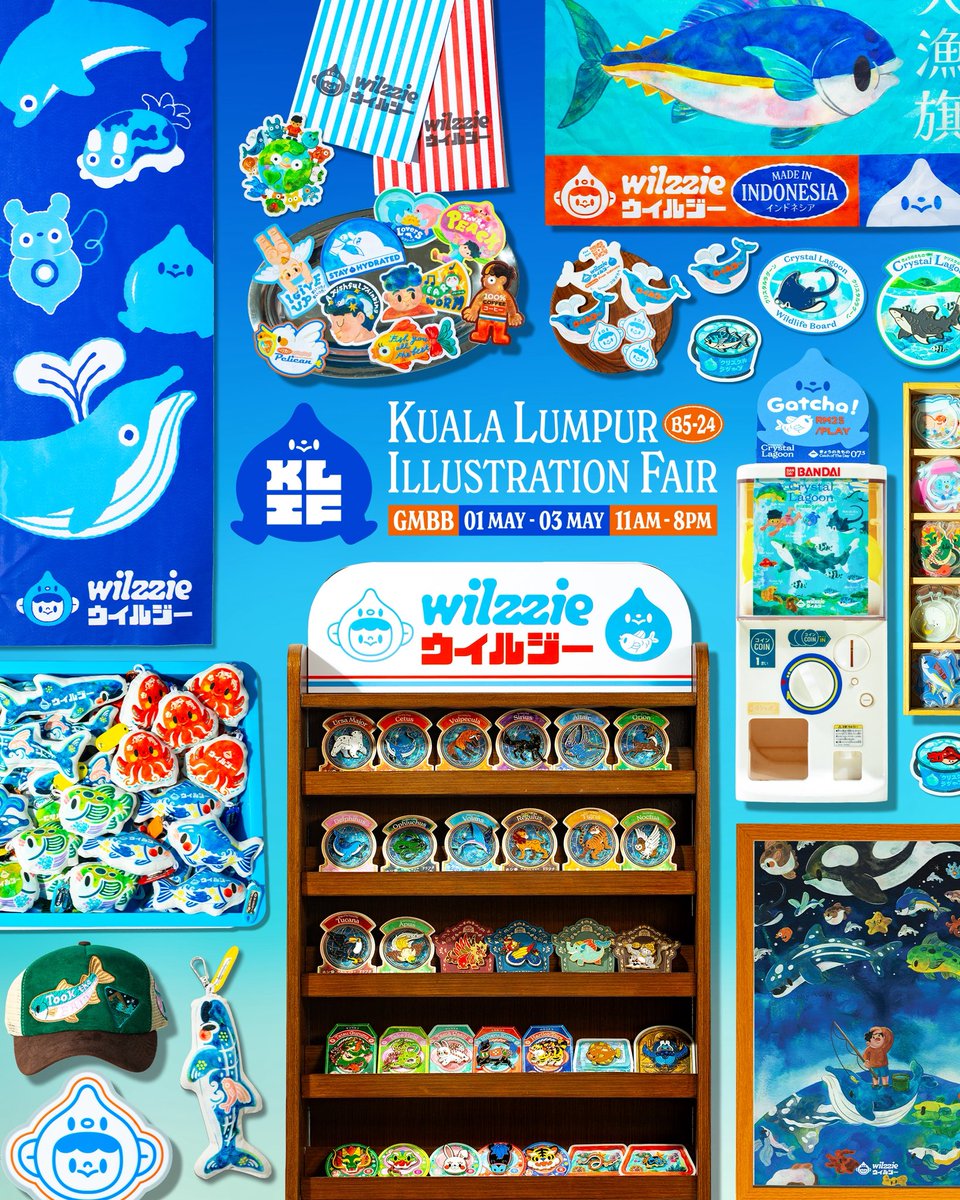 wilzzie's tweet photo. Kuala Lumpur Illustration Fair is in 2 days! Here are what you can find throughout my booth on the 5th floor at GMBB. There will be pins, poster, caps, stickers, and everything cool that you might be interested to spend on ☺️🤞 If you’re in Kuala Lumpur do come and say hi! https://t.co/YrAvXJKf7V