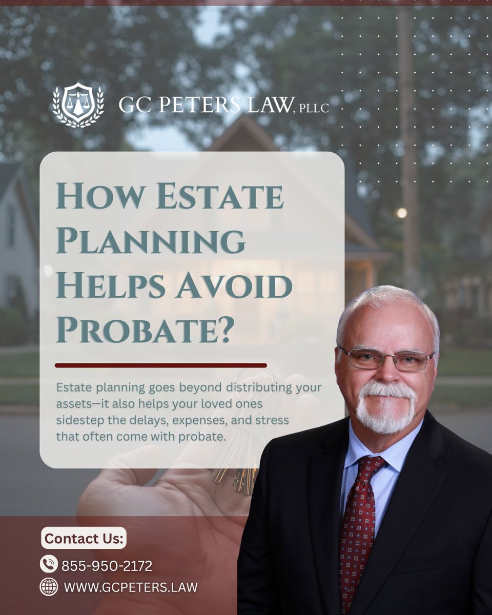 gcpeterslawpllc's tweet image. Without an estate plan, your loved ones could face stressful probate. Plan ahead to protect your assets and give your family peace of mind.

Need help? GC Peters Law, PLLC
📞 (855) 950-2172

🌐 gcpeters.law
#EstatePlanning #AvoidProbate #PeaceOfMind