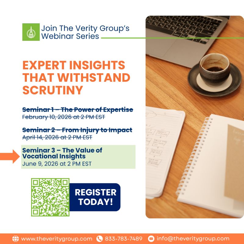 VGExperts's tweet photo. Seminar 3 – The Value of Vocational Insights

June 9, 2026, at 2:00 PM EST: explore how vocational evaluations clarify post-incident work potential and wage loss. 

Presenters: Taylor Pytlik (VOC) &amp; Amanda Sizemore (VOC).

https://t.co/rpQVLZW8s9 https://t.co/twgzAqZUkD