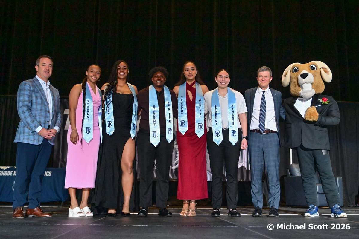 urimiscott's tweet image. RAMMYS 2026: SENIORS!

Congratulations to @GoRhodyRams Senior Student-Athletes!

@universityofri seniors in this post: 
@RhodyBaseball 
@rhody_wbb 
@RhodyFootball 

#GoRhody #Graduation