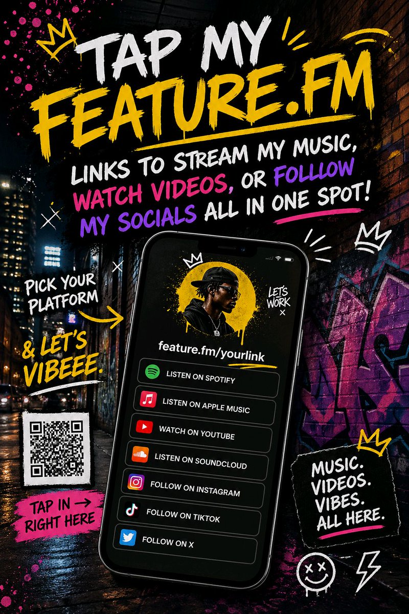 Malibu_Hawkins's tweet image. Tap my FEATURE FM links to stream my music, watch videos, or follow my socials all in one spot! 🎶 Pick your platform &amp;amp; let’s vibeee. 🚀✨ #IndependentMusic #NewMusic #SmartLinks