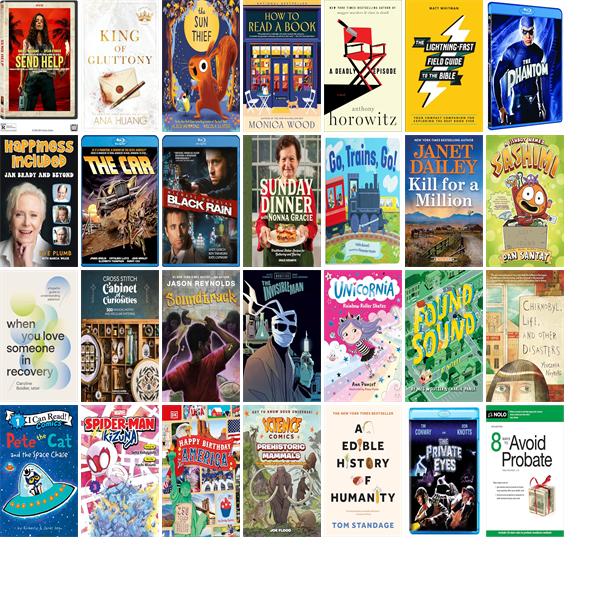 LibraryWinthrop's tweet photo. This week the Winthrop Public Library has 39 new books and five new movies.  New items include Send Help. https://t.co/Az8GBfrMlz https://t.co/RH5pqvKnyT