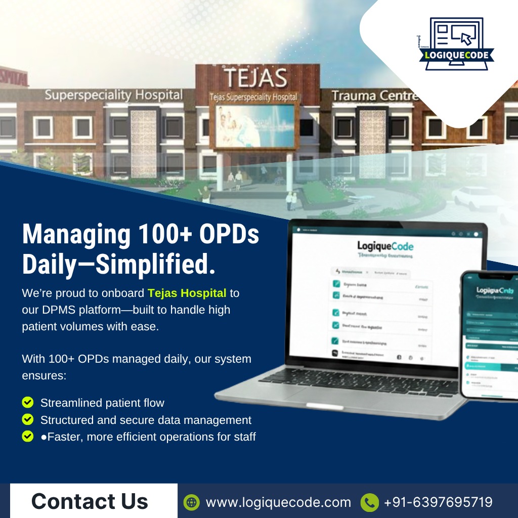 logiquecode's tweet image. Managing 100+ OPDs daily isn’t a staffing problem.

Here’s what changed for Tejas Hospital
→ Streamlined patient flow
→ Centralized &amp;amp; secure data
→ Faster operations for staff

Powered by smart systems like LogiqueCode DPMS
✨ Small company. Impactful solutions.
#HealthTech