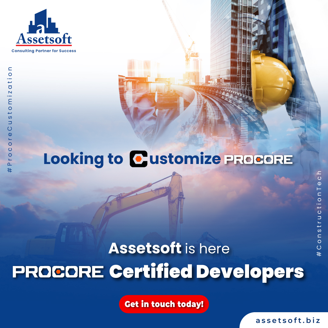 AssetSoft's tweet image. Customize Procore with Ease! 

Assetsoft’s Procore-certified experts deliver seamless integrations &amp;amp; custom workflows for smarter construction management. 

Contact us today! 

#Procore #Assetsoft #TechSolutions #ProcoreCustomization #ConstructionManagement #ProcoreCertified