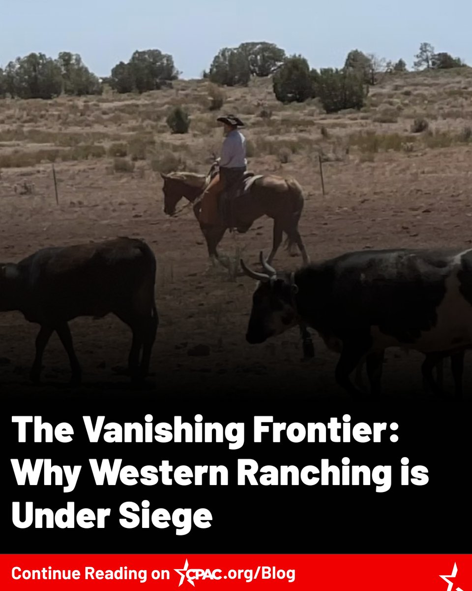 CPACRanchers's tweet photo. American ranching is facing a quiet but devastating crisis as limited private land ownership, declining grazing capacity, and increasing "agricultural lawfare" push multi-generational families to the brink of extinction. https://t.co/T3sprIXYaI