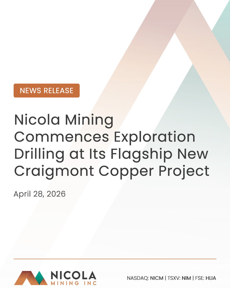 Nicola Mining Inc. (NIM.V) on TSX-V tweet media