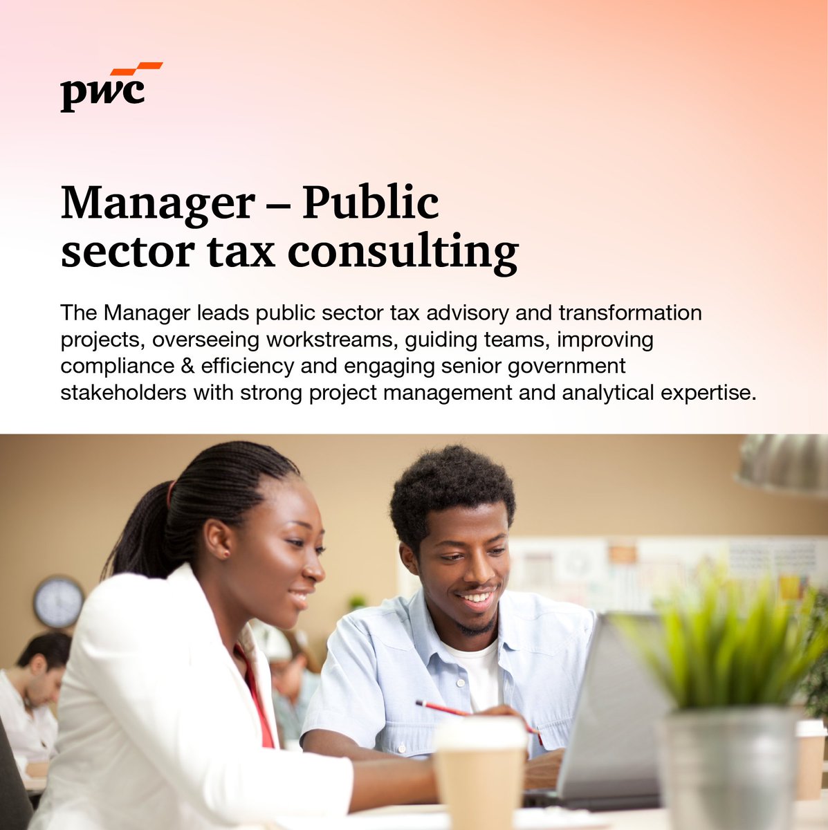 PwCGhana's tweet image. We are hiring!
Our Public Sector Tax Consulting manager will liaise with the public sector, guide teams, mentor future leaders, and ensure meaningful impact for public sector clients. 
Deadline is tomorrow, 30 April 2026: ow.ly/rwPw50YzHIP

#Recruitment #GrowHereGoFurther