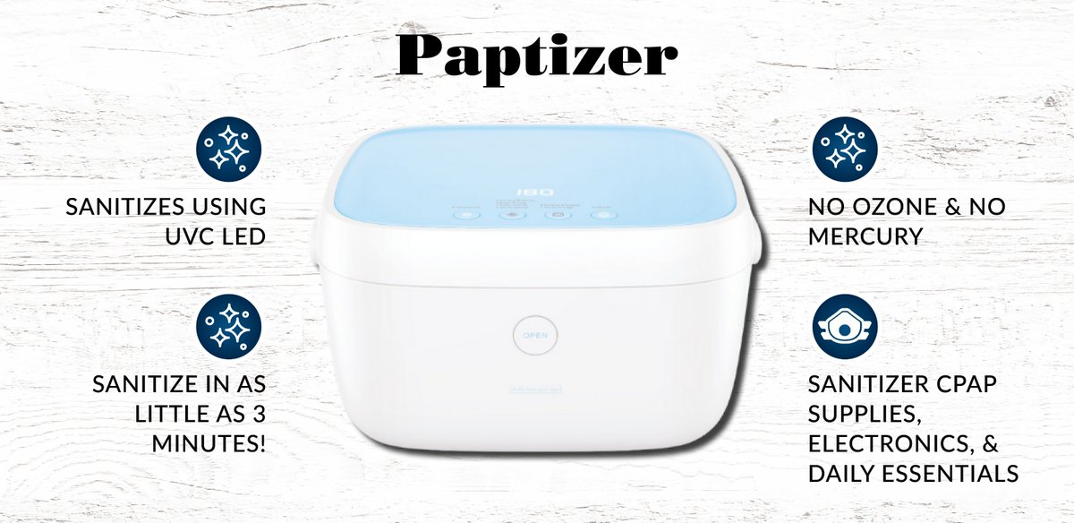 FrontierHomeMed's tweet photo. Spring cleaning starts with the essentials. The Paptizer Sanitizer helps you refresh more than just your CPAP supplies. Using UV-C LEDs, it effectively disinfects masks, tubing, and everyday essentials like phones, keys, remotes, and even pacifiers without water or chemicals. https://t.co/MBINLlNOPg