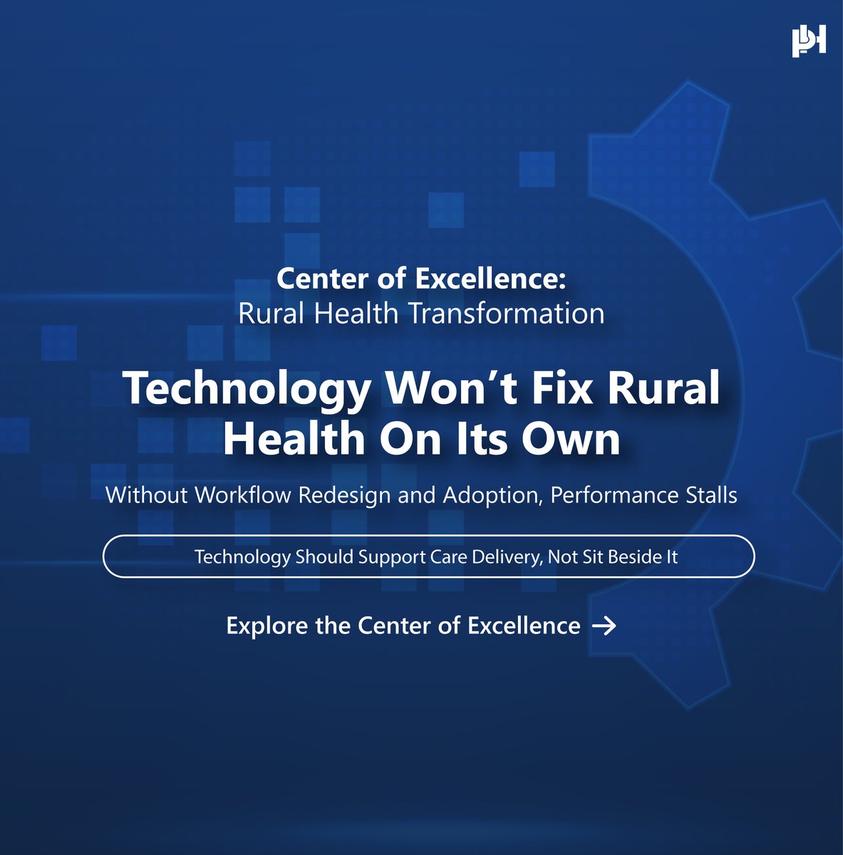 prosphire's tweet photo. Technology won’t fix rural health on its own. Yes, it's is a major focus in health transformation effort: new platforms, expanded telehealth and data investments. But technology doesn’t change outcomes on its own.

Read the insight: https://t.co/hLxfp8O3Kx https://t.co/bqmLa0gWGy