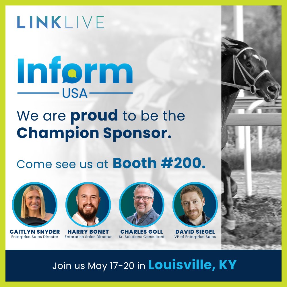 LinkLiveAI's tweet photo. We’re headed to #InformUSA 2026 in Louisville!

We’re ready to talk about winning strategies for secure, meaningful communication. Learn how LinkLive helps organizations deliver secure, AI-enabled communication experiences.

https://t.co/xZ80qjAlPY https://t.co/gATifTys9t