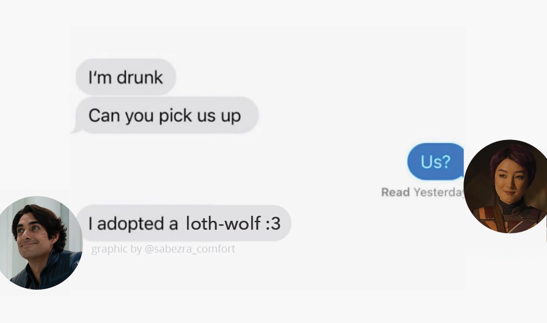 sabezra_comfort's tweet photo. silly jedi manβs should not be allowed to make decisions while drunk lol~
he also befriended like a momma loth cat and her bebes to bring home as well π€
#sabezra #textmeme https://t.co/MTgInbh8Wj
