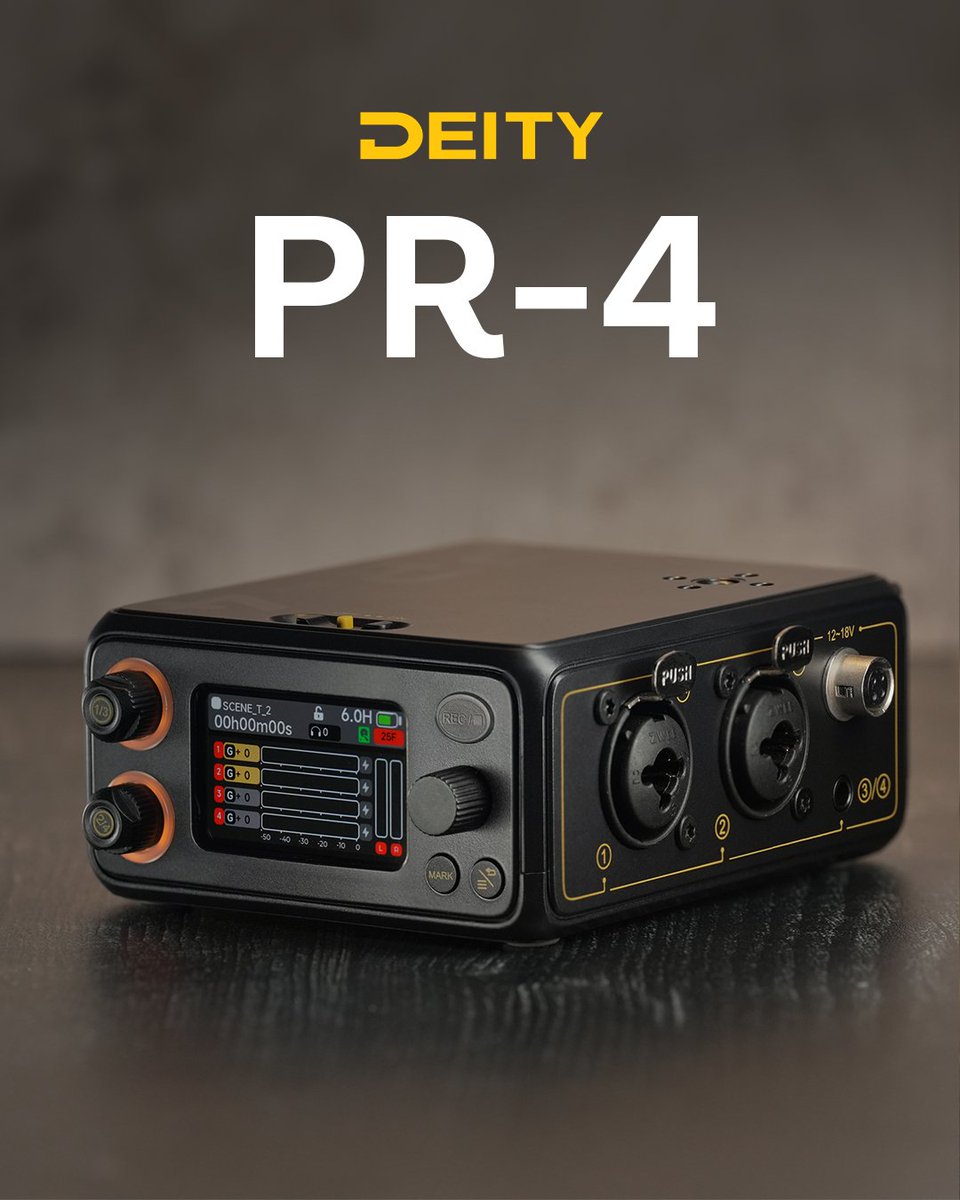 deitymicrophone's tweet image. Whether you're on set, in the field, or chasing the unexpected, the PR-4 keeps up and then some. 

Pre-order now at hubs.ly/Q04c_FjZ0

#SetLife #SoundSpeeds #FilmGear