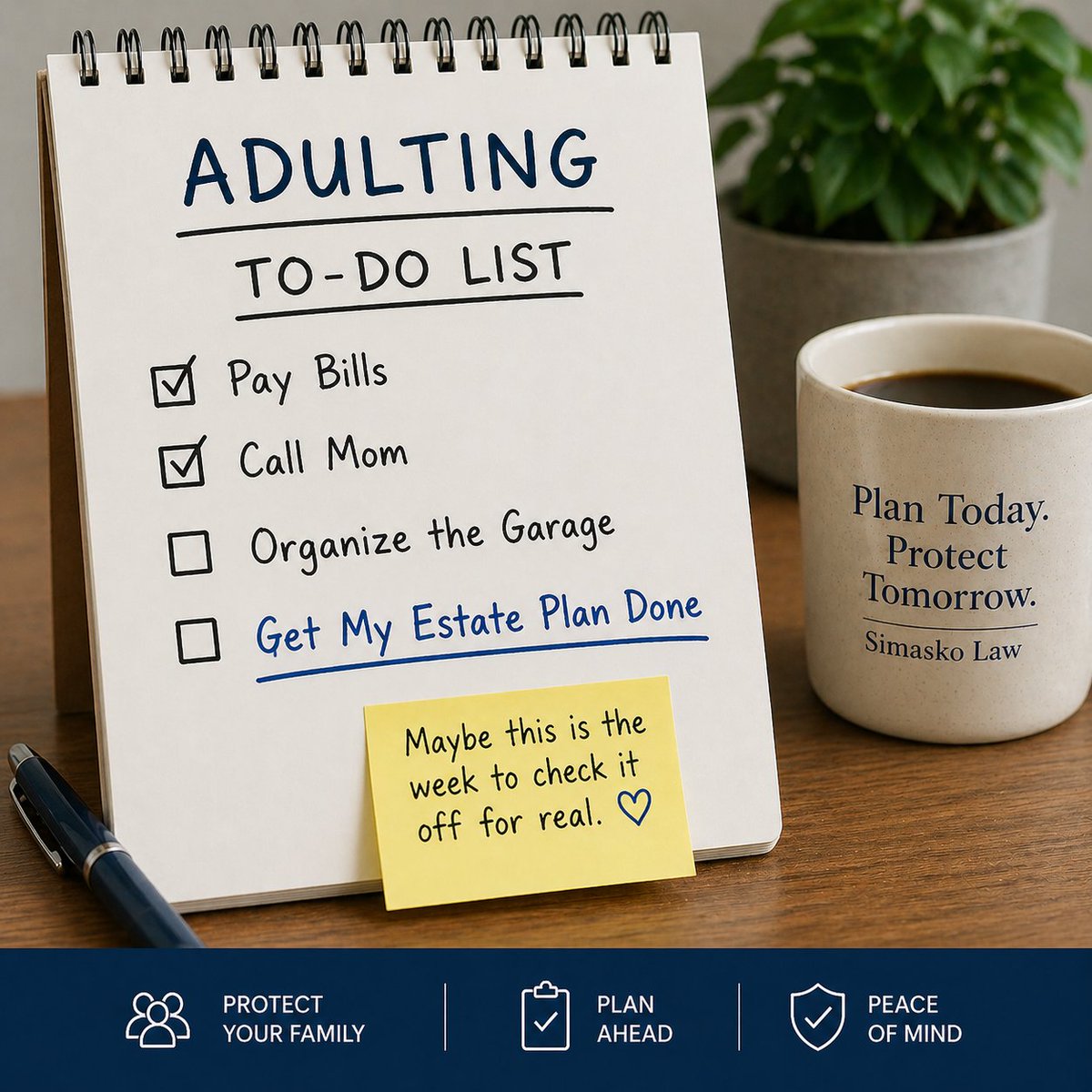 simaskolaw's tweet photo. “I should probably get my estate planning done…”
adds it to the same list as organizing the garage 😄

Maybe this is the week to check it off for real.

#SimaskoLaw #EstatePlanning #Adulting https://t.co/f4G8KYodML