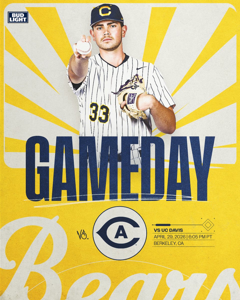 CalBaseball's tweet image. 𝐁𝐚𝐜𝐤 𝐚𝐭 𝐓𝐡𝐞 𝐒𝐭𝐮 🐻

🆚 UC Davis (19-24)
📍 Stu Gordon Stadium
⌚️ 6:05 PM PT
📺 ACCNX | calbea.rs/4d2FrOa
📊 statb.us/v/cal/636885

#GoBears