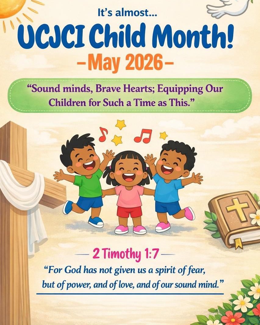 wmucja's tweet image. It's Almost UCJCI Child's Month.  Help us celebrate our children all month long in May. 
 2 Timothy 1:7 
#God 
#nofear
#power
#love
#soundmind