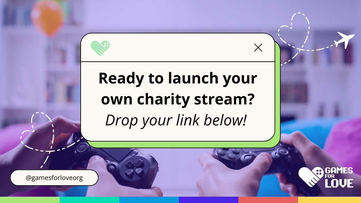 GamesForLoveorg's tweet photo. Ready to start your own charity stream? Drop your link below!
Let the GFL community support YOUR quest this weekend! 🎮 Learn more https://t.co/tekUEBytZP
#CharityGaming #SupportStreamers #GamesForLoveOrg #GamesForLove https://t.co/oBv7tGdAxC