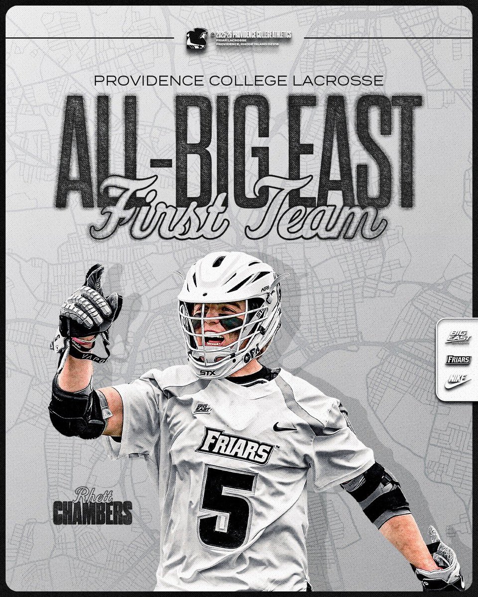PCFriarsLax's tweet photo. Three Friars are AlI- BIG EAST selections!!

Rhett Chambers named a unanimous All-BIG EAST First Team selection! 

So proud of Richie Joseph and Ian Olenik for earning First Team honors as well. Well deserved! #gofriars https://t.co/9VjNPdykOF