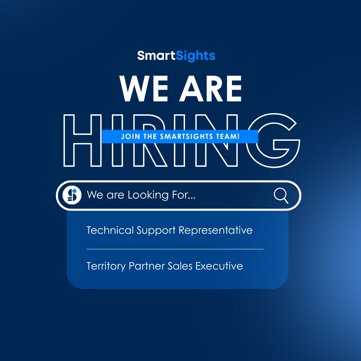 SmartSights's tweet photo. We’re hiring, come join the SmartSights team. 👋

SmartSights has two open roles right now:
-Director of HR / People Operations (Austin, Hybrid)
-Technical Support Representative (United States, Remote)

👉Apply: https://t.co/ZOKJgerdJg

#SmartSights #WeAreHiring #AustinTX https://t.co/Q3dbwevCta