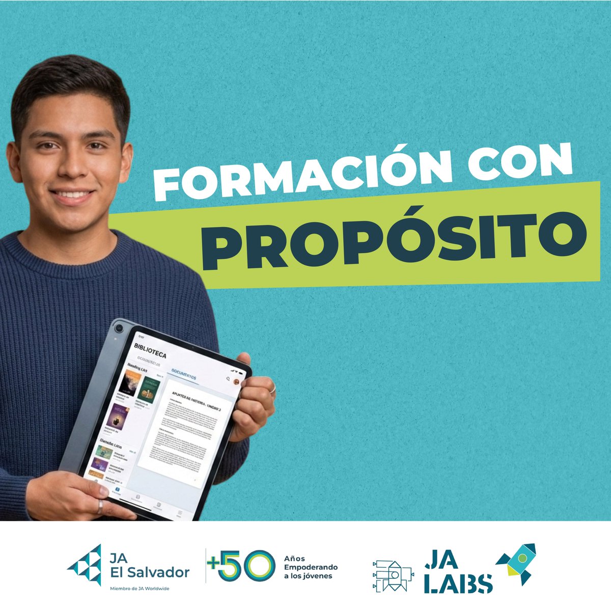 _jaelsalvador's tweet image. JALABS es el espacio de Junior Achievement El Salvador donde el talento se prepara, se fortalece y se conecta con oportunidades reales​

JALABS no solo forma.​
Acompaña, conecta e impulsa caminos reales de crecimiento.​ 🤝❤😎
​
#JALAB #JuniorAchievement #EducacionConProposito